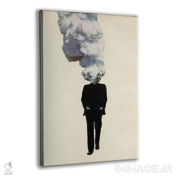 تابلو مینیمال آدم غیرقابل پیش بینی اثر ریچارد وروجز - نمای پرسپکتیو محصول