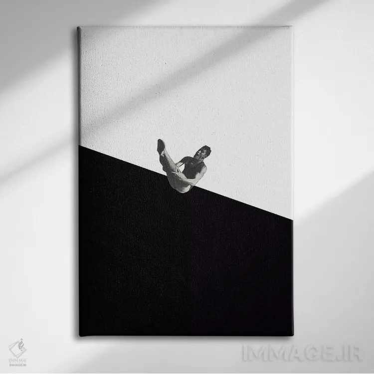 تابلو مینیمال غواص اثر ریچارد وروجز - نمای روبهرو روی دیوار