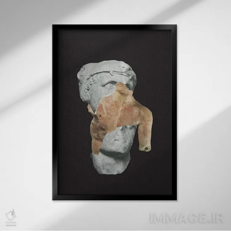 تابلو مدرن مجسمه اثر ریچارد وروجز - نمای قابدار مشکی