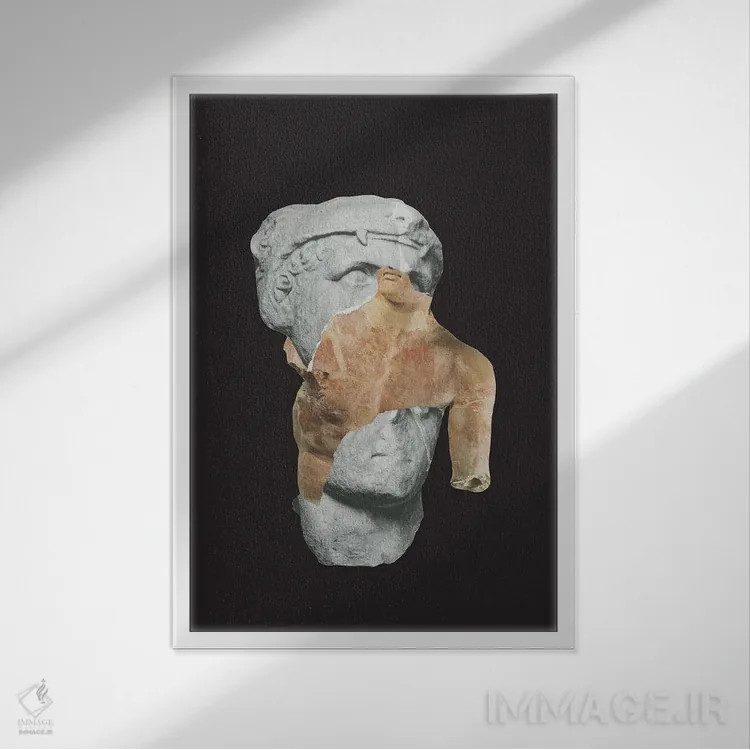 تابلو مدرن مجسمه اثر ریچارد وروجز - نمای قابدار سفید