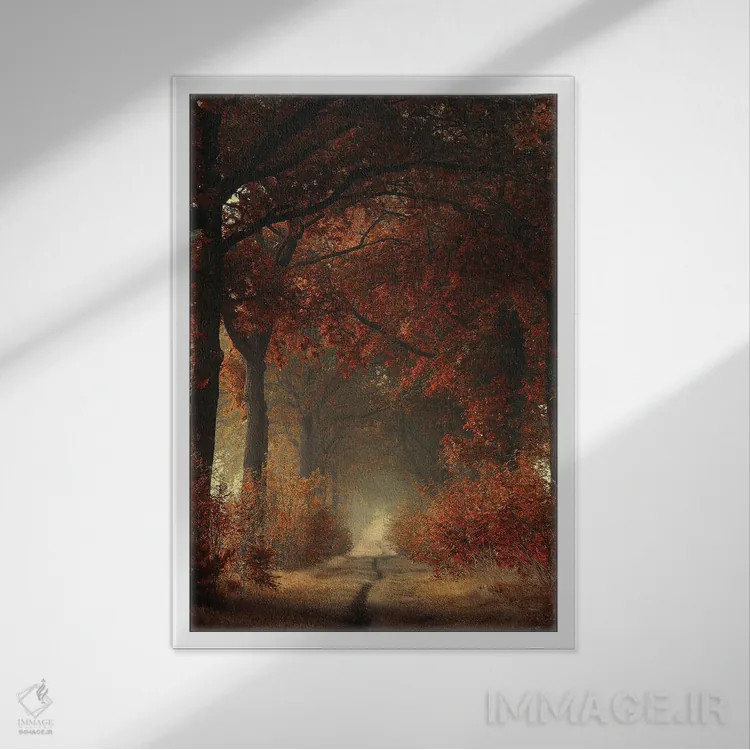تابلو دکوراتیو استقبالی گرم اثر راب ویسر - نمای قابدار سفید