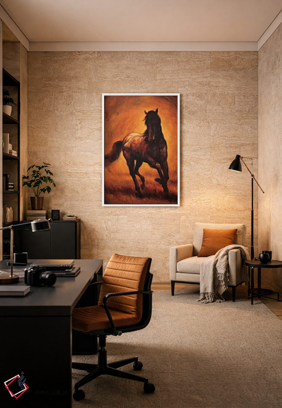 تابلو دکوراتیو اسب نر ۱ اثر ریکاردو وارگاس - D5W