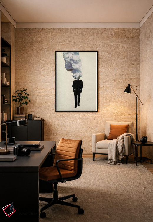 تابلو مینیمال آدم غیرقابل پیش بینی اثر ریچارد وروجز - D6B