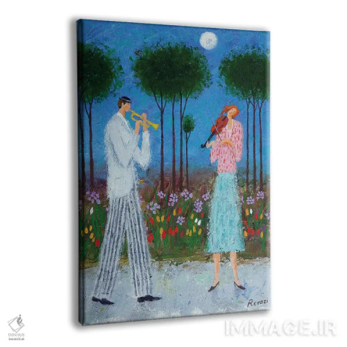 تابلو دکوراتیو موسیقی شبانه اثر گیا روازی - نمای پرسپکتیو محصول