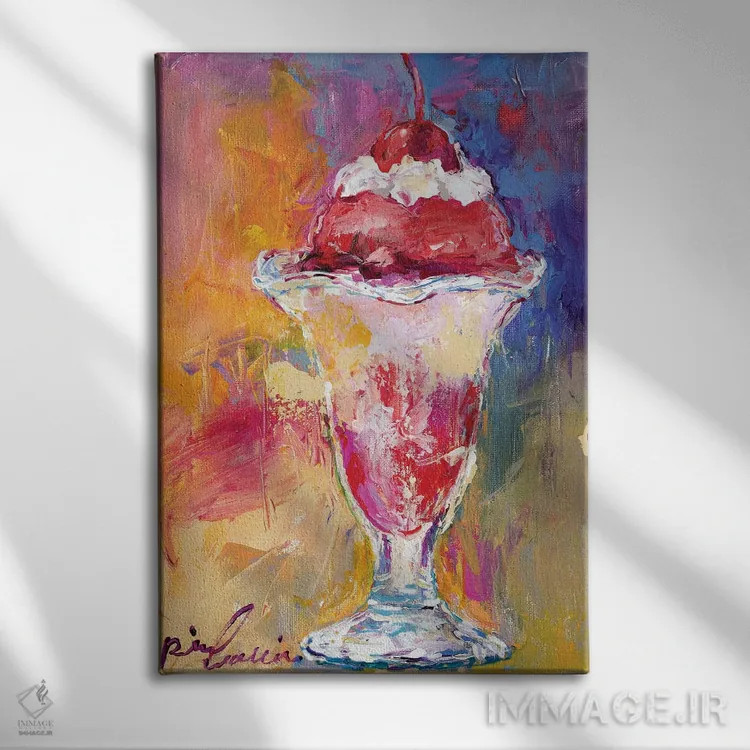 تابلو دکوراتیو بستنی سان دی اثر ریچارد والیش - نمای روبهرو روی دیوار
