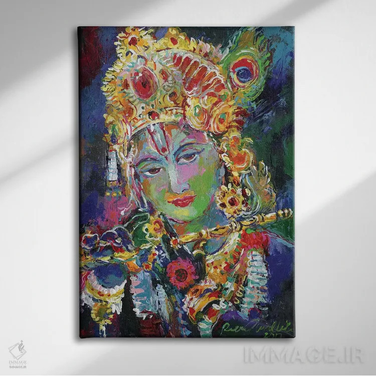 تابلو دکوراتیو کریشنا اثر ریچارد والیش - نمای روبهرو روی دیوار