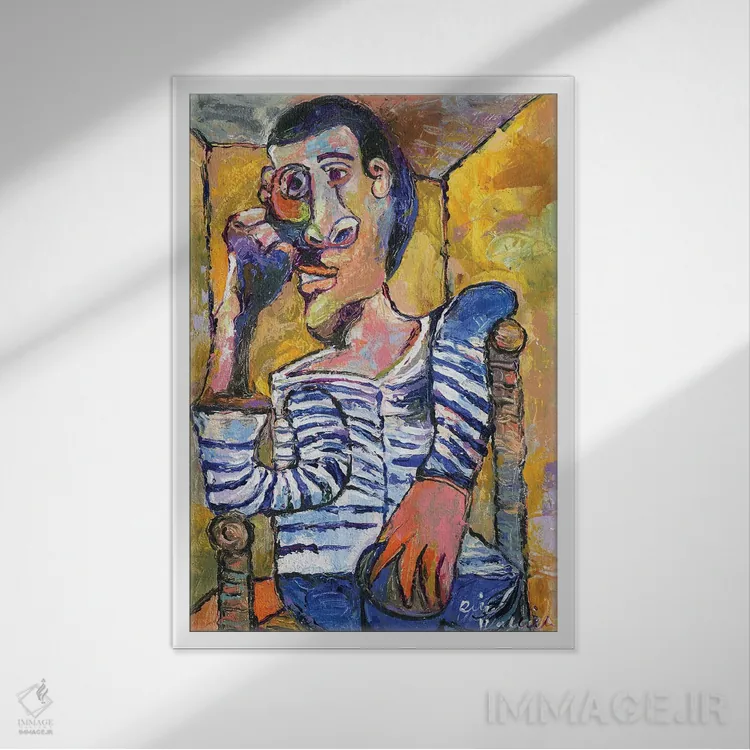 تابلو دکوراتیو پیکاسو اثر ریچارد والیش - نمای قابدار سفید