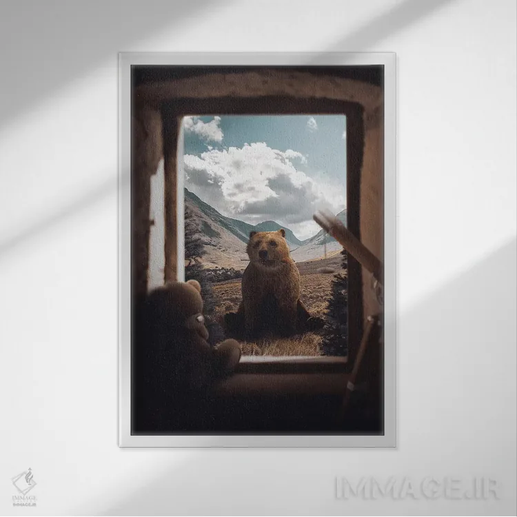 تابلو دکوراتیو عشق طاقت فرسا اثر شاون رایکن - نمای قابدار سفید