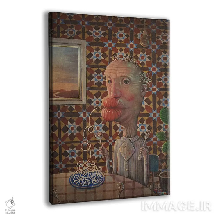تابلو دکوراتیو غروب به سبک آل دنته اثر روری میچل - نمای پرسپکتیو محصول