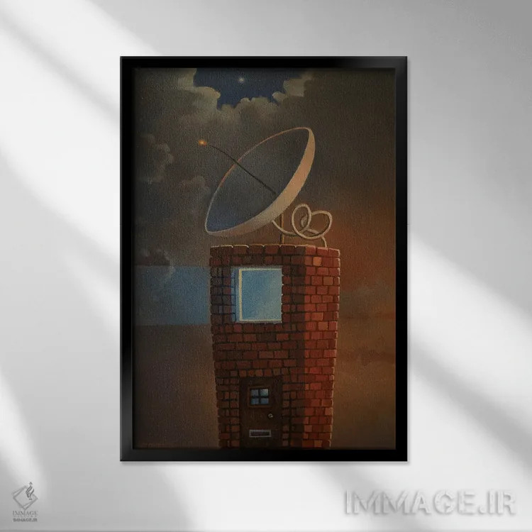 تابلو دکوراتیو از روز تا شب اثر روری میچل - نمای قابدار مشکی