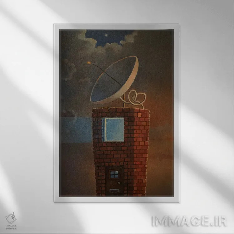 تابلو دکوراتیو از روز تا شب اثر روری میچل - نمای قابدار سفید