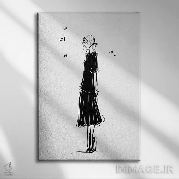 تابلو دکوراتیو بیزو با الهام از دهه ۱۹۲۰ اثر سابینا فن - نمای روبهرو روی دیوار