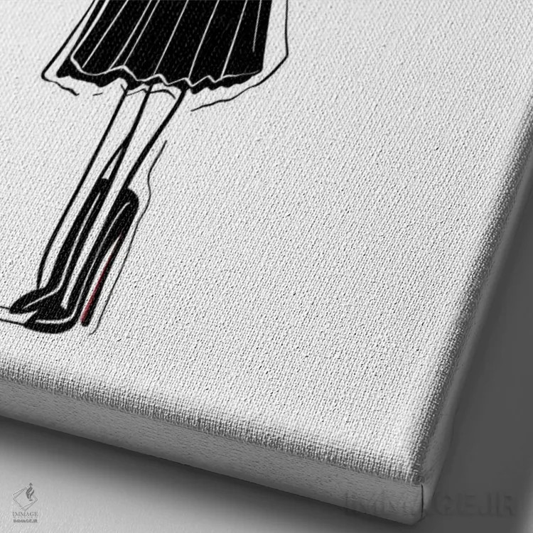 تابلو دکوراتیو بیزو با الهام از دهه ۱۹۲۰ اثر سابینا فن - نمای نزدیک بافت بوم