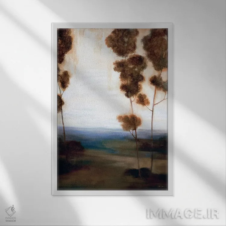 تابلو دکوراتیو میان درختان I اثر سایمون آدیمن - نمای قابدار سفید