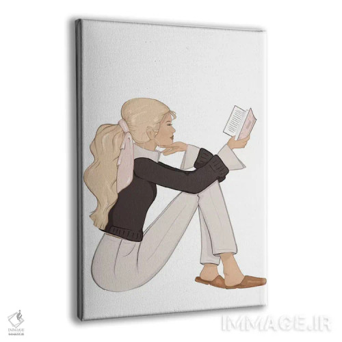 تابلو دکوراتیو Light-Skinned, Blonde Hair,شیک کتاب خوان، پوست روشن، موی بلون… اثر سابینا فن - نمای پرسپکتیو محصول