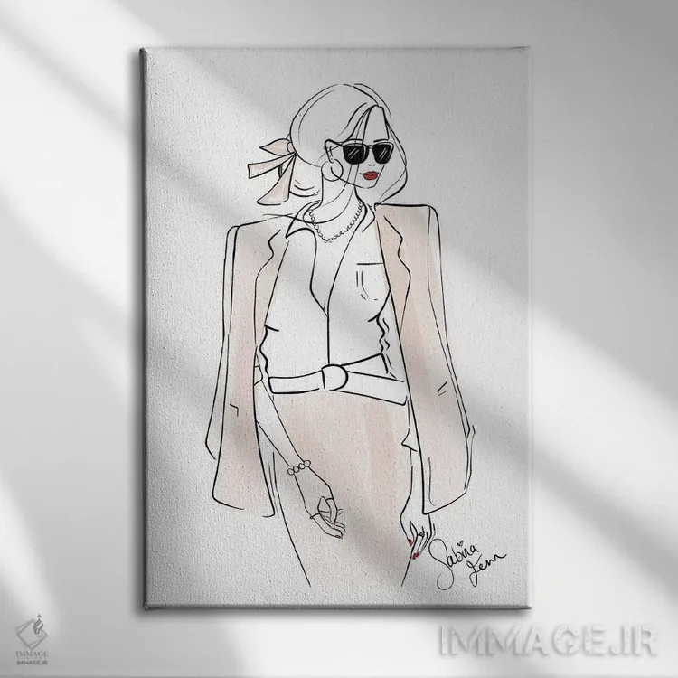 تابلو دکوراتیو لباس رسمی اداری اثر سابینا فن - نمای روبهرو روی دیوار