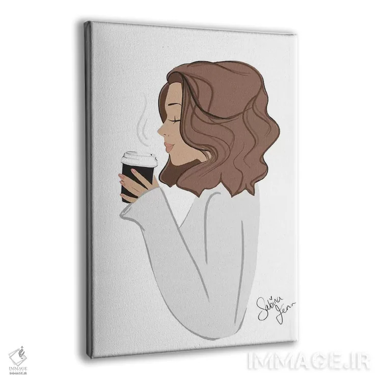 تابلو دکوراتیو Light-Skinned, Brunette Hair,استراحت قهوه، پوست روشن، موهای ق… اثر سابینا فن - نمای پرسپکتیو محصول