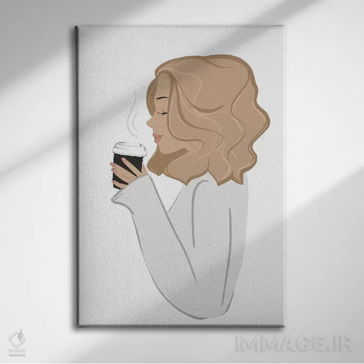 تابلو دکوراتیو Light-Skinned, Blonde Hair,استراحت قهوه، پوست روشن، موهای بلو… اثر سابینا فن - نمای روبهرو روی دیوار