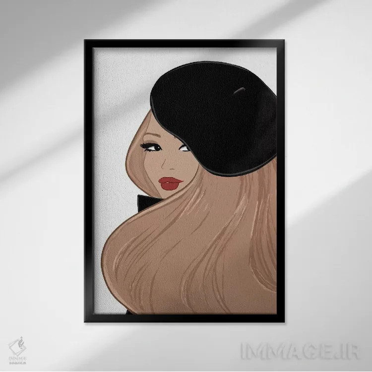 تابلو دکوراتیو مانند یک پاریسی اثر سابینا فن - نمای قابدار مشکی