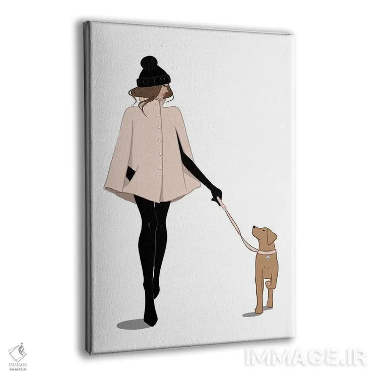 تابلو دکوراتیو قدم زنی پاییزی اثر سابینا فن - نمای پرسپکتیو محصول