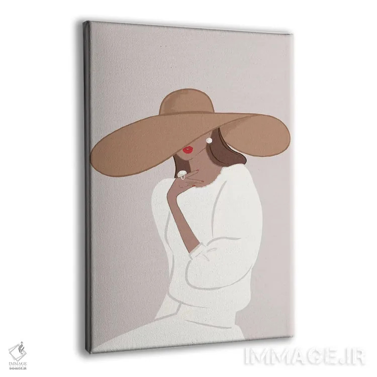 تابلو دکوراتیو Tanned, Brunette Hair,کلاه لبه دار، پوست برنزه، موهای قهوه ای اثر سابینا فن - نمای پرسپکتیو محصول