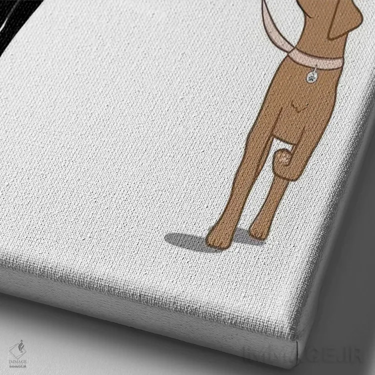 تابلو دکوراتیو قدم زنی پاییزی اثر سابینا فن - نمای نزدیک بافت بوم