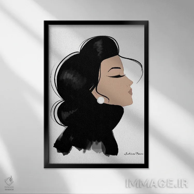 تابلو دکوراتیو ایزابلا اثر سابینا فن - نمای قابدار مشکی