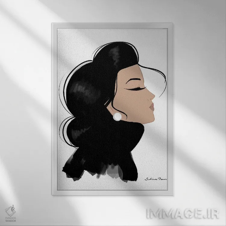 تابلو دکوراتیو ایزابلا اثر سابینا فن - نمای قابدار سفید