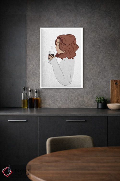 تابلو دکوراتیو Light-Skinned, Red Hair,استراحت قهوه، پوست روشن، موهای قرمز اثر سابینا فن - D1W