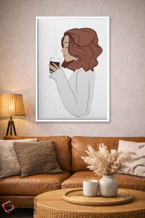 تابلو دکوراتیو Light-Skinned, Red Hair,استراحت قهوه، پوست روشن، موهای قرمز اثر سابینا فن - D2W