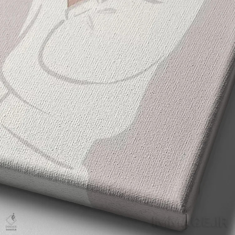 تابلو دکوراتیو کلاه لبه دار، پوست روشن، موهای قهوه ای اثر سابینا فن - نمای نزدیک بافت بوم