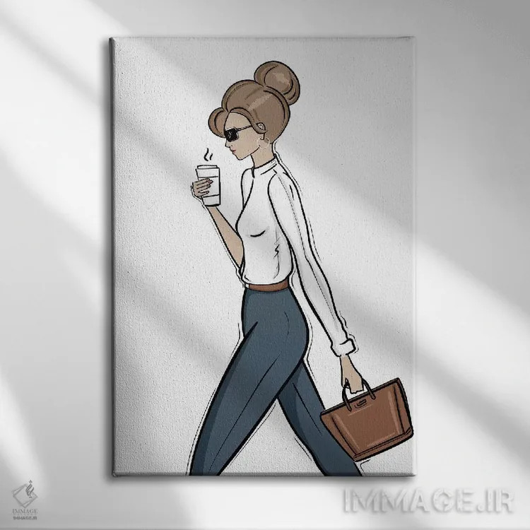 تابلو دکوراتیو بازگشت به کار اثر سابینا فن - نمای روبهرو روی دیوار