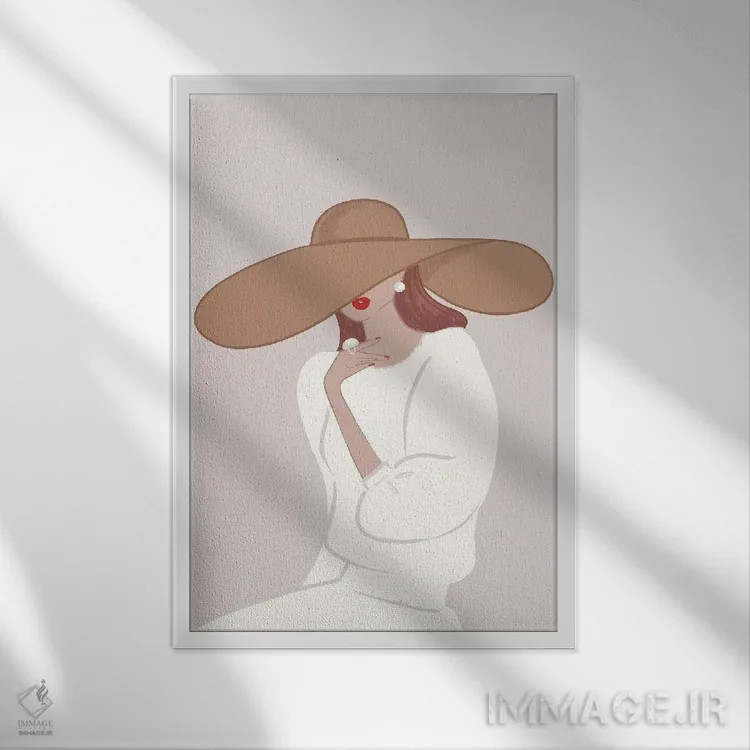 تابلو دکوراتیو Light-Skinned, Red Hair,کلاه لبه دار، پوست روشن، موهای قرمز اثر سابینا فن - نمای قابدار سفید