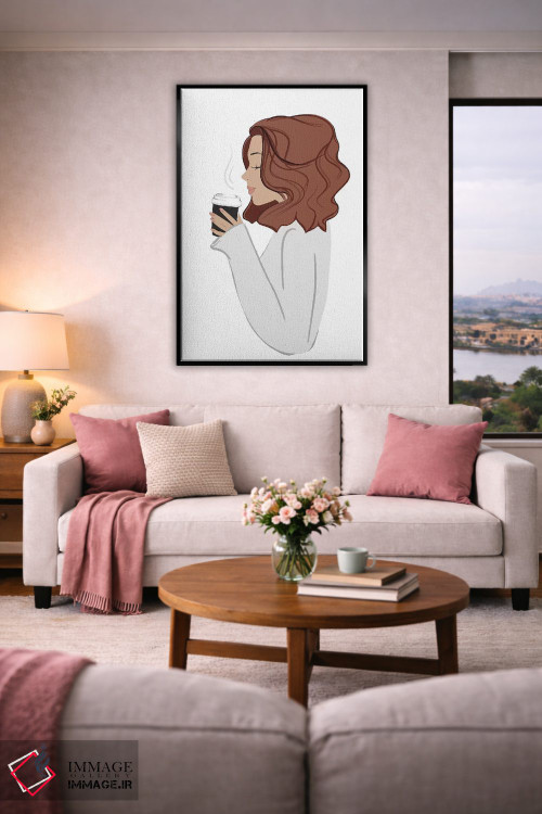 تابلو دکوراتیو Light-Skinned, Red Hair,استراحت قهوه، پوست روشن، موهای قرمز اثر سابینا فن - D4B