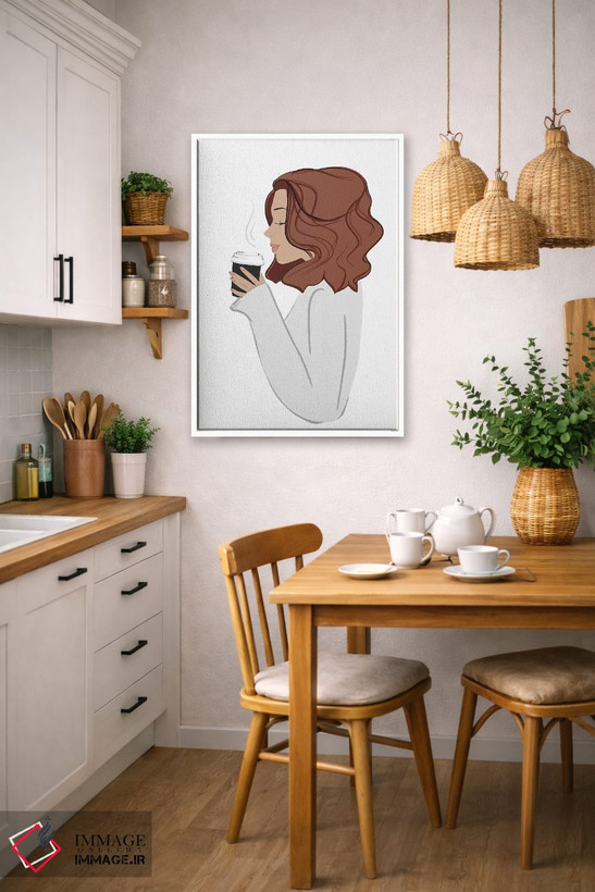 تابلو دکوراتیو Light-Skinned, Red Hair,استراحت قهوه، پوست روشن، موهای قرمز اثر سابینا فن - D5W
