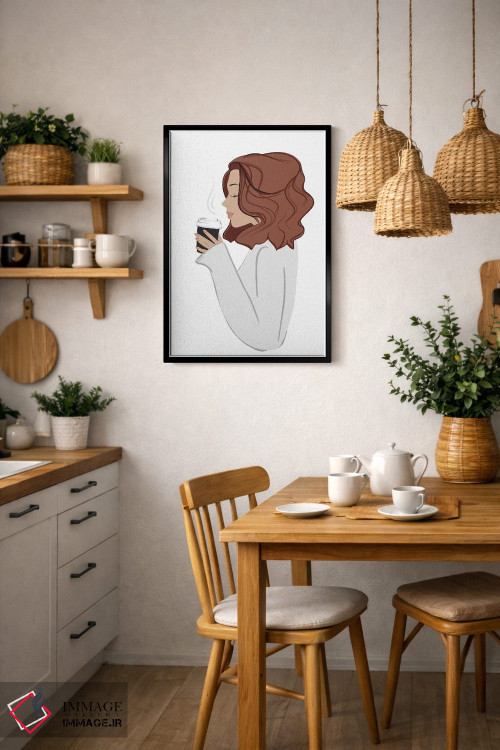 تابلو دکوراتیو Light-Skinned, Red Hair,استراحت قهوه، پوست روشن، موهای قرمز اثر سابینا فن - D6B