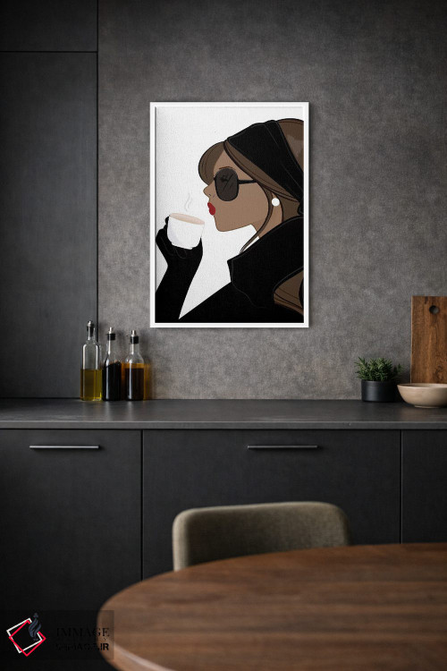 تابلو دکوراتیو Brunette Hair,شیک اسپرسو برنزه، موهای قهوه ای اثر سابینا فن - D1W