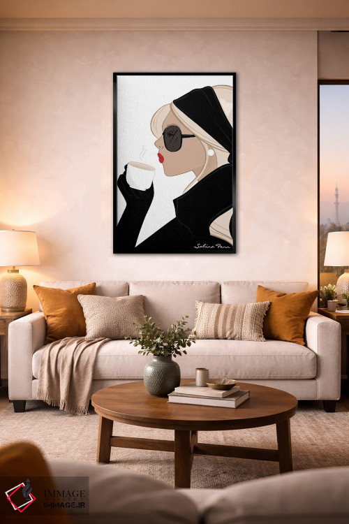 تابلو دکوراتیو Light-Skinned, Blonde Hair,شیک اسپرسو، پوست روشن، موهای بلوند اثر سابینا فن - D2B