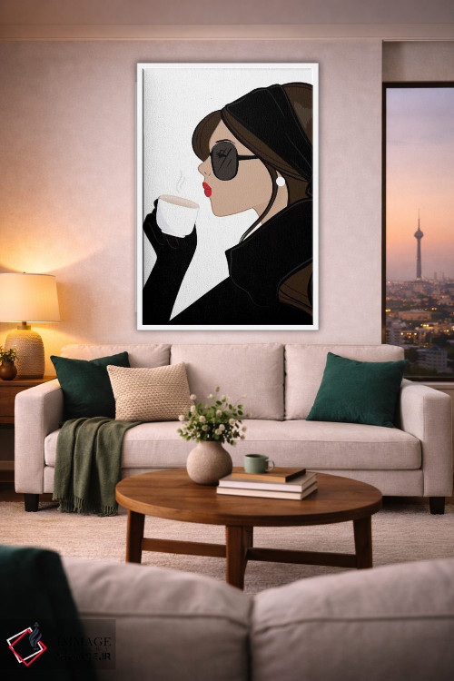 تابلو دکوراتیو Light-Skinned, Brunette Hair,شیک اسپرسو، پوست روشن، موهای قهو… اثر سابینا فن - D1W