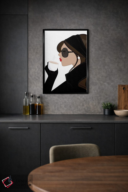 تابلو دکوراتیو Light-Skinned, Brunette Hair,شیک اسپرسو، پوست روشن، موهای قهو… اثر سابینا فن - D2B
