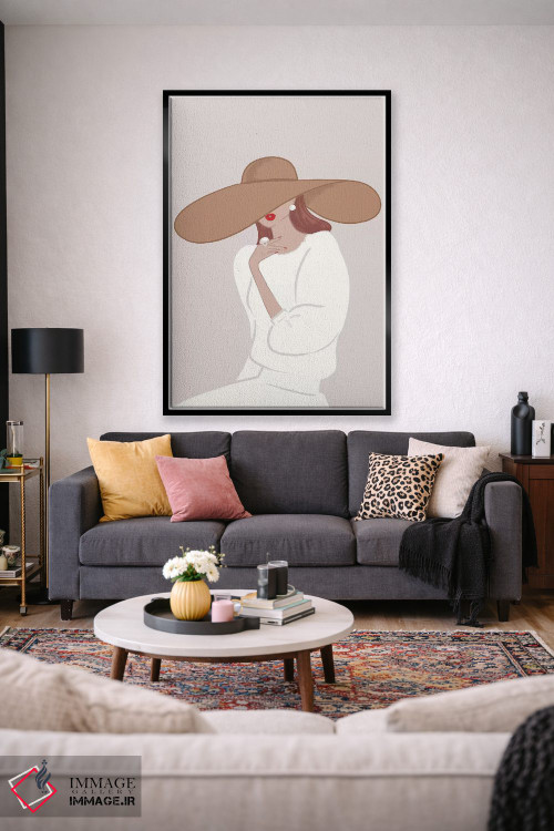 تابلو دکوراتیو Light-Skinned, Red Hair,کلاه لبه دار، پوست روشن، موهای قرمز اثر سابینا فن - D2B