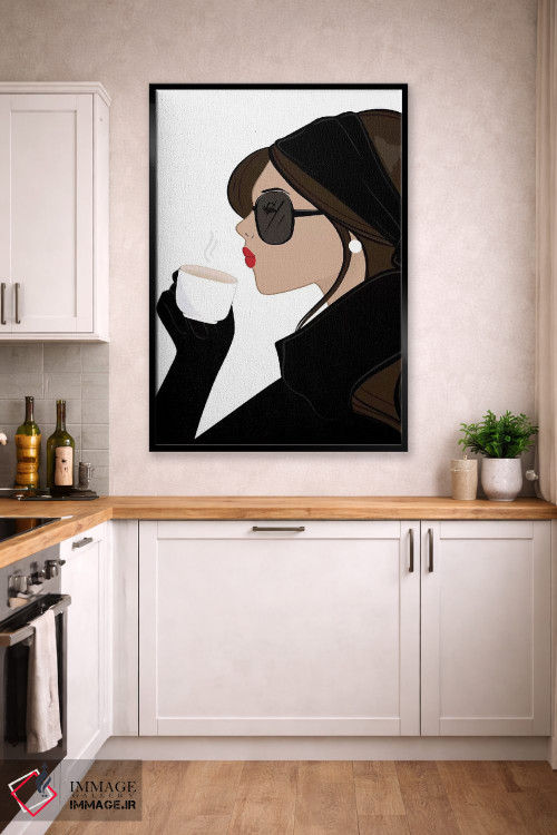 تابلو دکوراتیو Light-Skinned, Brunette Hair,شیک اسپرسو، پوست روشن، موهای قهو… اثر سابینا فن - D3B