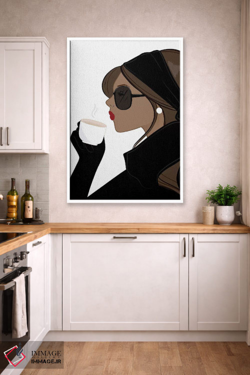 تابلو دکوراتیو Brunette Hair,شیک اسپرسو برنزه، موهای قهوه ای اثر سابینا فن - D4W