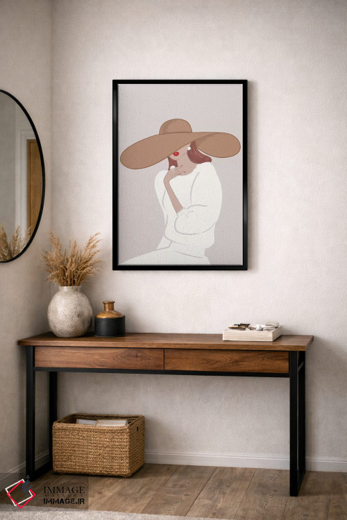 تابلو دکوراتیو Light-Skinned, Red Hair,کلاه لبه دار، پوست روشن، موهای قرمز اثر سابینا فن - D3B