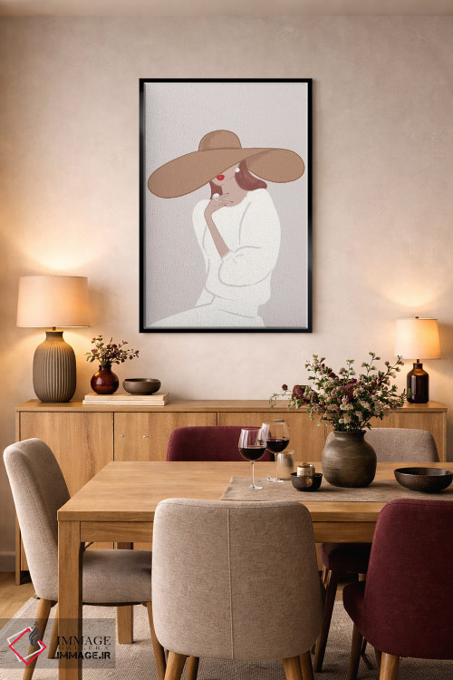 تابلو دکوراتیو Light-Skinned, Red Hair,کلاه لبه دار، پوست روشن، موهای قرمز اثر سابینا فن - D4B