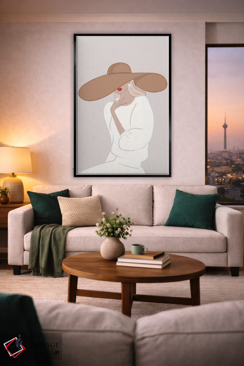 تابلو دکوراتیو Light-Skinned, Blonde Hair,کلاه لبه دار، پوست روشن، موهای بلو… اثر سابینا فن - D3B