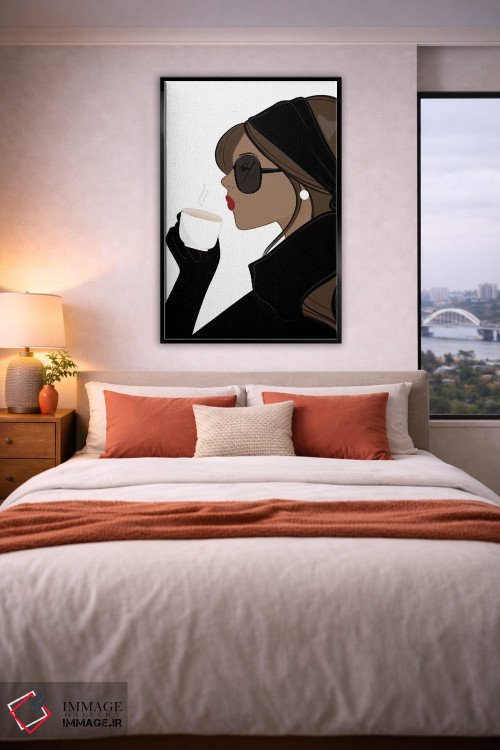 تابلو دکوراتیو Brunette Hair,شیک اسپرسو برنزه، موهای قهوه ای اثر سابینا فن - D5B