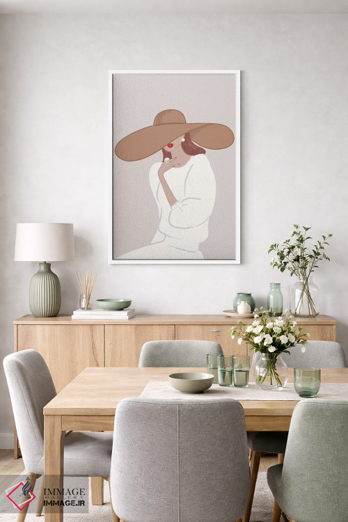 تابلو دکوراتیو Light-Skinned, Red Hair,کلاه لبه دار، پوست روشن، موهای قرمز اثر سابینا فن - D6W