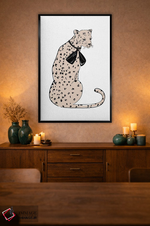 تابلو دکوراتیو شیک پلنگی اثر سابینا فن - D2B