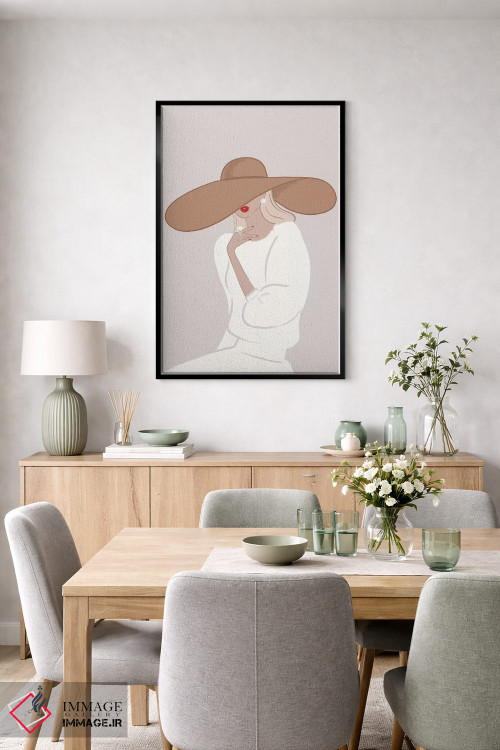 تابلو دکوراتیو Light-Skinned, Blonde Hair,کلاه لبه دار، پوست روشن، موهای بلو… اثر سابینا فن - D6B